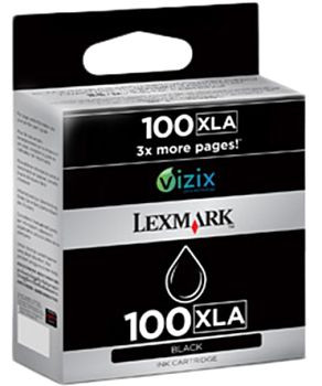 Tinte Lexmark No. 100 schwarz, 100XLA Original oem 14N1092, für ca. 510 Seiten, Restposten-Abverkauf