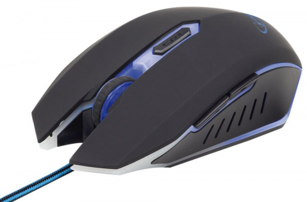 Maus Gembird Blau USB kabelgebunden optische 6-Tasten-Maus für Rechts- und Linkshänder