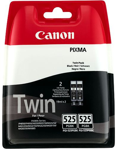 Tinte Canon PGI-525PGBK 2x Doppelpack/Twin Pack Original für IP4850, oem 4529B006 / 4529B010
