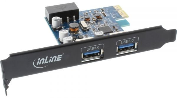 PCIe USB 3.0 Schnittstellen 2fach + 1*intern PCI-Express 2.0 (x1), mit SATA Stromanschluss