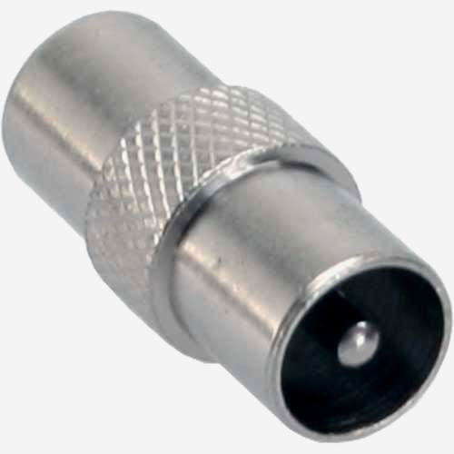 SAT-Kabel Adapter Koaxial Stecker-Stecker Metall vernickelt