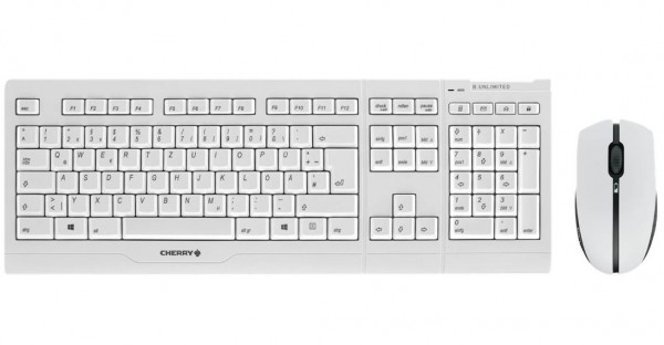 Tastatur & Maus Set Cherry B.unlimited 3.0 Weiß wireless Desktop, professionelles Tastatur-und-Maus-Set - drahtlos