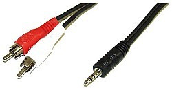 Audiokabel  3m 1KS-2CS stereo 3.5mm Klinkenstecker - 2xCinchstecker