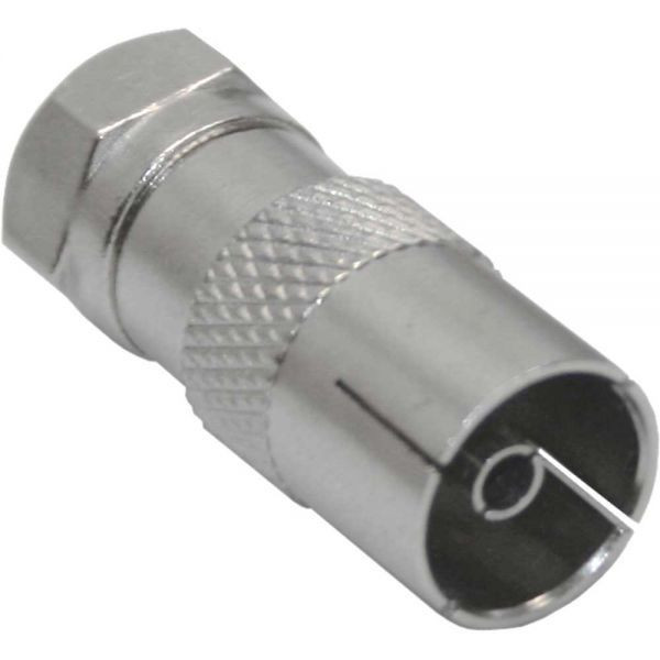 SAT-Kabel Adapter F-Stecker (SAT) auf IEC-Buchse (Antenne) für Antennenkabel zum Adaptieren/Verlängern