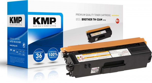 Toner Brother TN-326m magenta Jumbo-Kassette kompatibel KMP für ca. 3.500 Seiten bei 5% Deckung