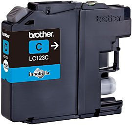 Tinte Brother LC-123C cyan Original für ca. 600 Seiten bei 5% Deckung
