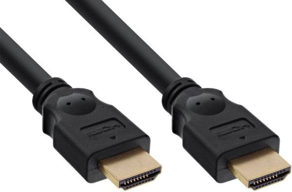 Monitor-Kabel HDMI-HDMI S-S  0.3m Schwarz 2x HDMI-Stecker Typ A, High Speed, vergoldetet