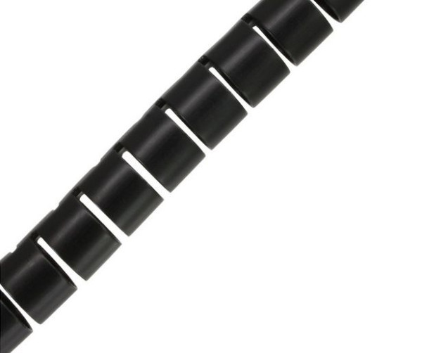 Spiralband 10m, Schwarz, 20mm flexibler Kabelkanal