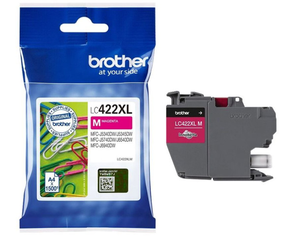 Tinte Brother LC-422XLM Magenta für je ca. 1.500 Seiten bei 5% Deckung