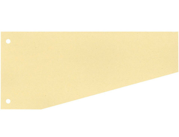 Trennstreifen 100 Stück trapezförmig Gelb 24,0 x 10,5/6,0 cm, 190g/m², für DIN A4, gelocht
