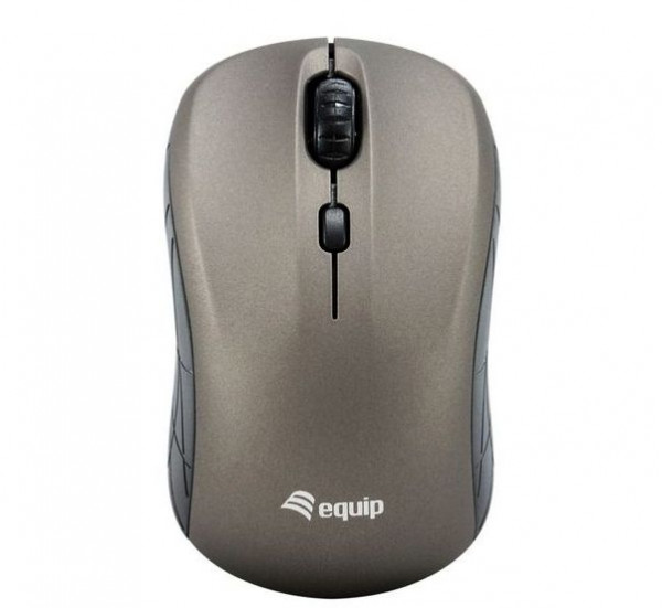 Maus Equip optische Maus wireless, mini Grau Scroll-Rad, 1600 dpi, schnurlos, für Links- und Rechtshänder