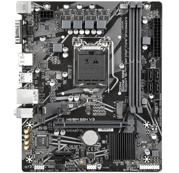 Board Sockel1200 Gigabyte H510M S2H V3 micro ATX für CPUs: 11./10. Generation