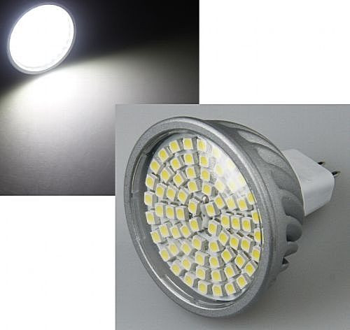 LED Strahler GU5.3 5 W businessweiss 6000K 400 Lumen Leuchtmittel nicht dimmbar, Lichttemperatur 6000 Kelvin