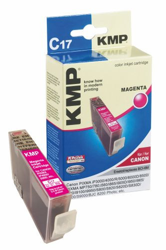 Tinte Canon BCI-6m kompatibel KMP C17 auch für 6000D/ 8500/ PIXMA MP, 17 ml, magenta