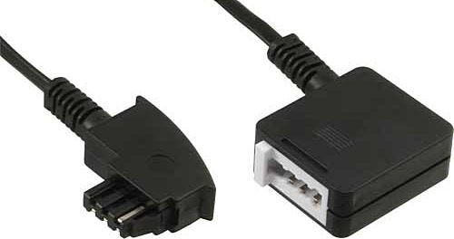 TAE-F Verlängerung  3m Telefon Stecker-Buche