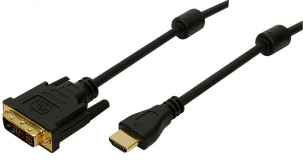 VGA-Kabel HDMI an DVI 5m S-S Logilink HDMI-Stecker an DVI-Stecker, 18+1
