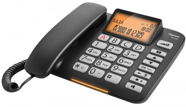 Telefon Gigaset DL580 schnurgebundenes Grosstastentelefon, beleuchtetes Display