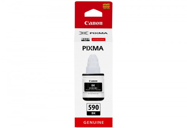 Tinte Canon GI-590 BK Original Schwarz 135 ml Flasche, für bis zu 6.000 Seiten