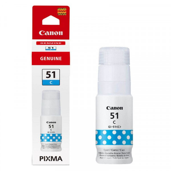 Tinte Canon GI-51C Original Cyan 70 ml Flasche, für bis zu 7.000 Seiten