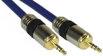 Audiokabel  5m 1KS-1KS PROFI-Qualität vergoldet 2x3.5mm Klinken-Stecker, Stereo, geschirmt