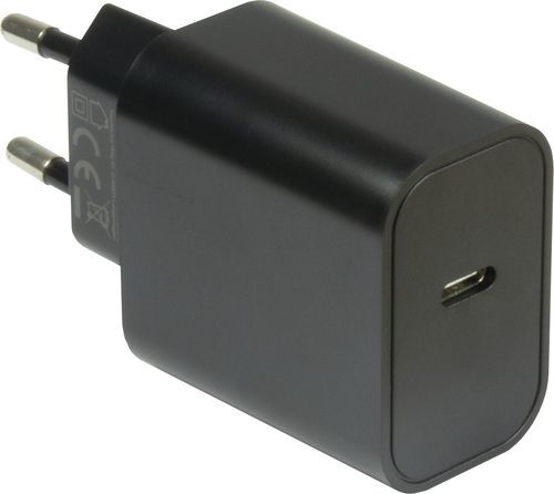 Ladegerät USB-Netzteil PD 3.0 USB C 20W Schwarz Intertech Power Delivery, Schnellladenetzteil