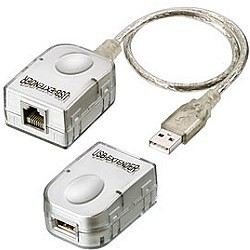 USB-Extender via LAN USB 1.1 Sender & Empfänger kostensparende Verbindung via Kat5e Standard Patchkabel