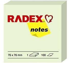 Haftnotiz 75x75 mm 100 Blatt pastell-grün Radex 821150 Umverpackung: 12 Stück