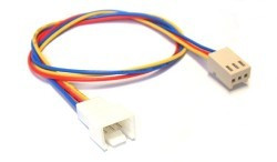 Stromversorgungskabel 3polig Molex S-B ca. 60cm Stecker an Buchse, Lüfterkabelverlängerung
