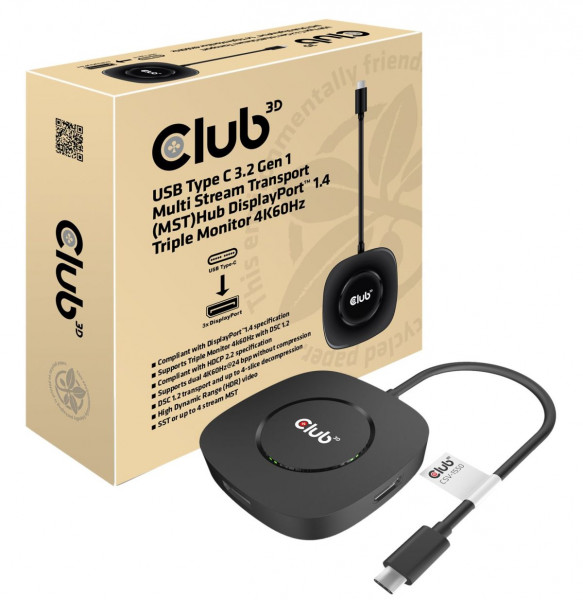 USB-Adapter 3.2 Gen 1 C-Stecker an 3x Displayport Dockingstation für DisplayPort  4K Ultra HD