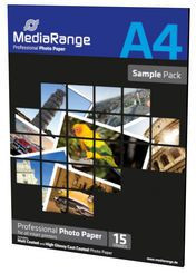 Tintenpapier Mediarange A4 Testpack MRINK100 15 Blatt sortiert