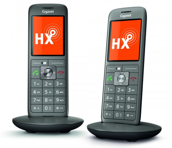 DECT Telefon Gigaset CL660HXduo anthrazit schnurloses Telefon, VoIP-Telefon