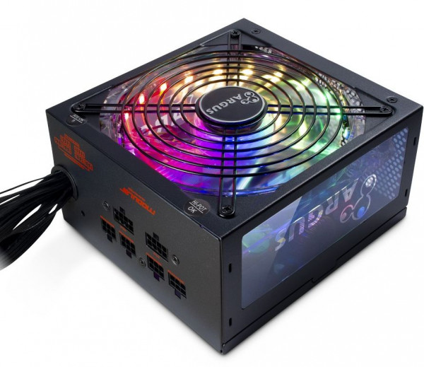 Netzteil 750W INTERTECH Argus  RGB-750CM II Kabelmanagement 140mm Lüfter, aktive Power Factor Correction (PFC) - intern
