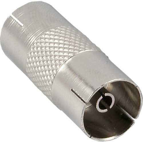 SAT-Kabel Koaxial-Verbinder Buchse-Buchse Metall vernickelt, Kupplung-Kupplung