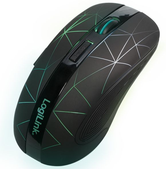 Maus LogiLink Gaming ID0171 kabellos für Links- und Rechtshänder geeignet