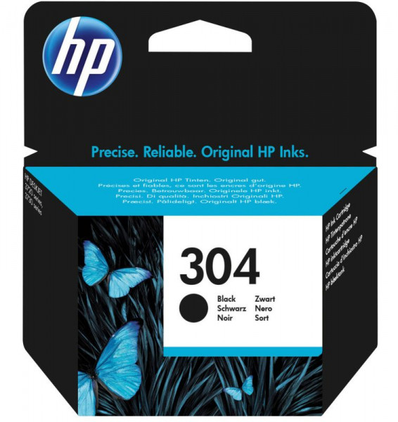 Tinte HP N9K06AE No. 304 Schwarz 4ml, für ca. 120 Seiten