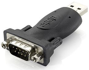 USB-Adapter A an COM seriell 9polig SUB-D (USB 2.0) equip USB-A auf RS232 9-poligen Stecker, Konverter