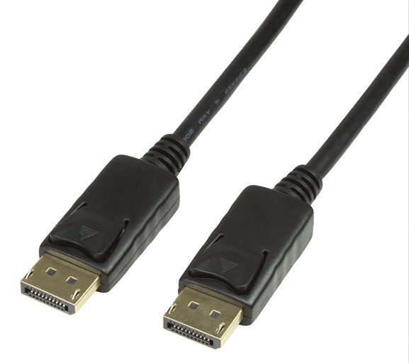 VGA-Kabel Displayport 1.2  1m S-S Logilink schwarz Stecker an Stecker, vergoldet, 4K2K/60Hz, AWG30