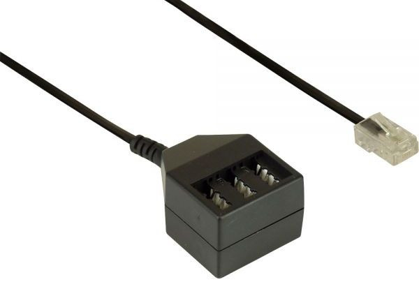 Adapter RJ45 - TAE-NFN Buchsen mit ca. 20 cm Anschlußkabel
