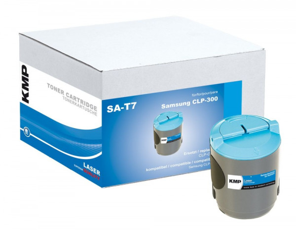 Toner Samsung CLP-300 CLP-C300A kompatibel KMP SA-T7 cyan 70g