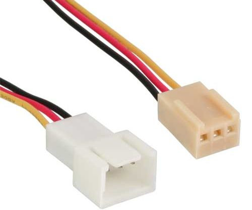Stromversorgungskabel 3polig Molex S-B ca. 30cm Stecker an Buchse, Lüfterkabelverlängerung