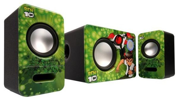 Lautsprecher 40W MODECOM MC-2090 BEN 10 grün 2.1-Kanal, Gehäusematerial MDF