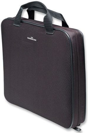 Tasche für 38,1 cm Notebooks Manhatten schwarz auch für zusätzlichen Einsatz in größeren Notebooktaschen