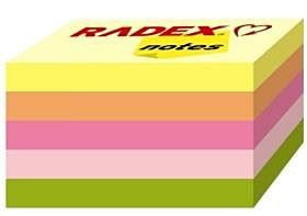 Haftnotiz 76x76 mm 400 Blatt 5 color-neon KORES/Radex 821012 Umverpackung: 12 Stück