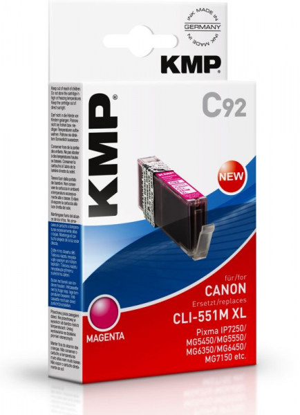 Tinte Canon CLI551MXL Magenta komp. KMP C92 15 ml, oem 1519,0006