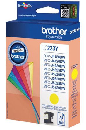 Tinte Brother LC-223Y Yellow für ca. 550 Seiten bei 5% Deckung