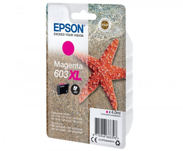 Tinte EPSON 603 XL Magenta Seestern hohe Kapazität, 4.0ml, für ca. 350 Seiten