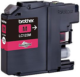Tinte Brother LC-123M magenta Original für ca. 600 Seiten bei 5% Deckung