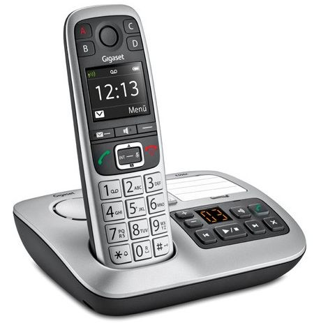 DECT Telefon Gigaset E560A - Großtastentelefon + AB, analog optimal als schnurloses Senioren-Handy mit Anrufbeantworter