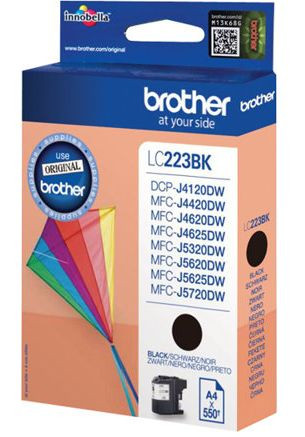 Tinte Brother LC-223BK schwarz 11.8ml, für ca. 550 Seiten bei 5% Deckung