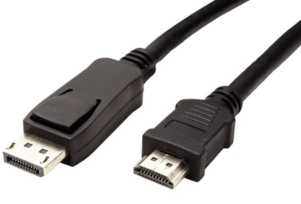 Monitor-Kabel DP-HDMI 1.0m S-S Value DisplayPort-Stecker an HDMI-Stecker, DisplayPort 1.1